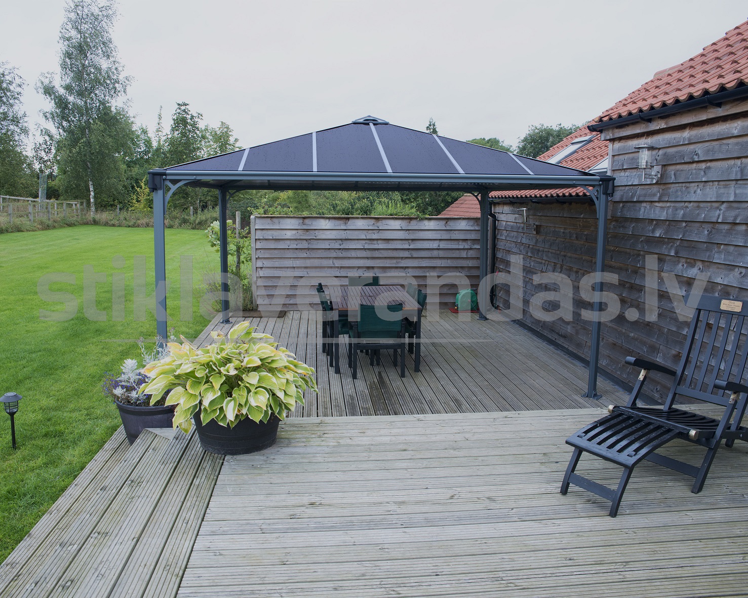 stikla verandas brīvi stāvoša nojume mara 4300