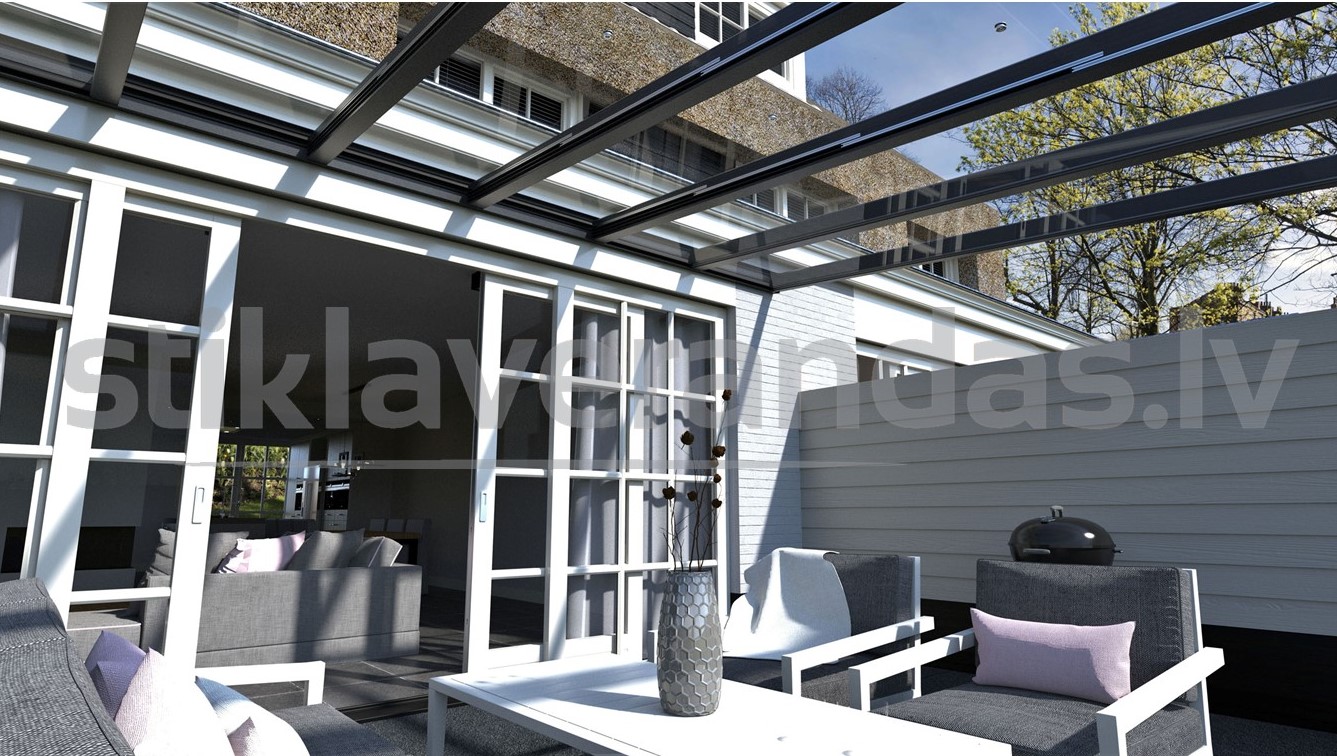 Stikla Verandas Nojume Atbidams Jumts Design 3