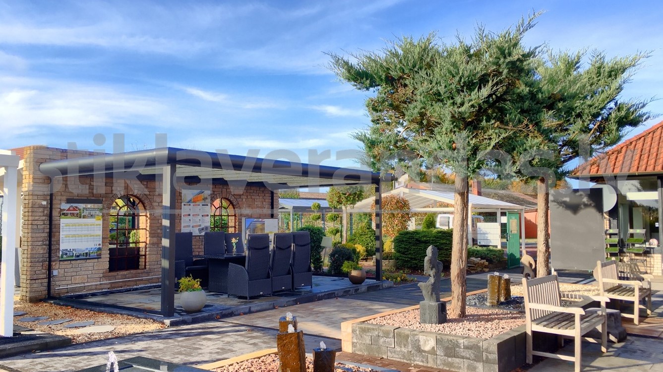 Stikla Verandas Terases Iestiklosana Horizontals jumts veranda Flatroof 01