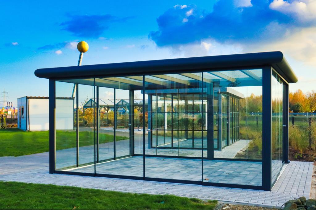 Stikla Verandas Terases Iestiklosana Horizontals jumts veranda Flatroof 01
