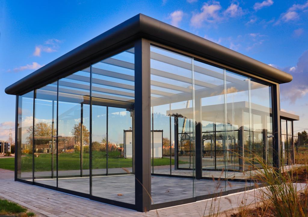 Stikla Verandas Terases Iestiklosana Horizontals jumts veranda Flatroof 01