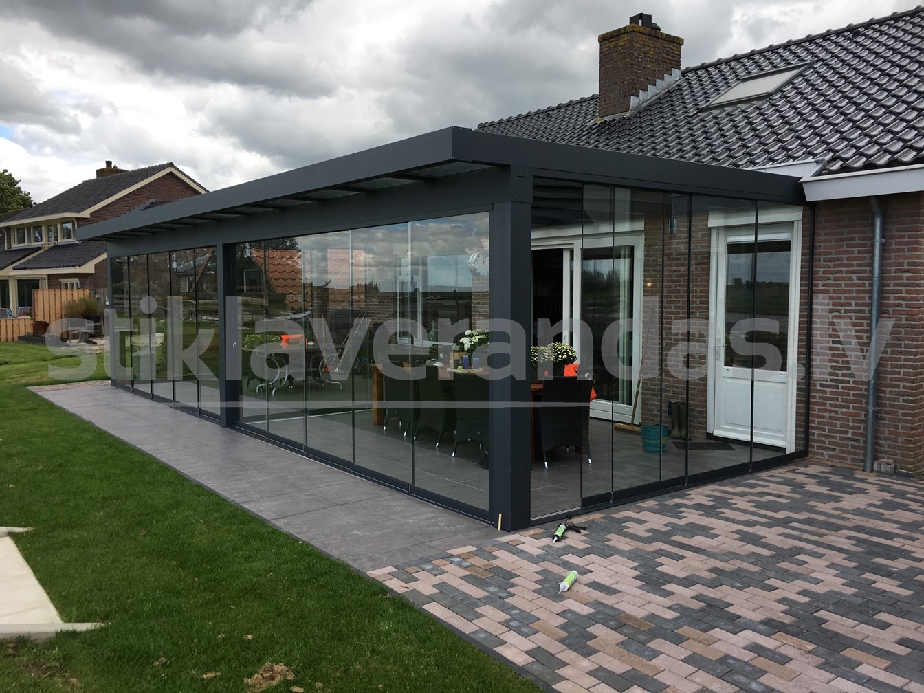 Stikla Verandas Nojume Horizontals Jumts Ultra 3