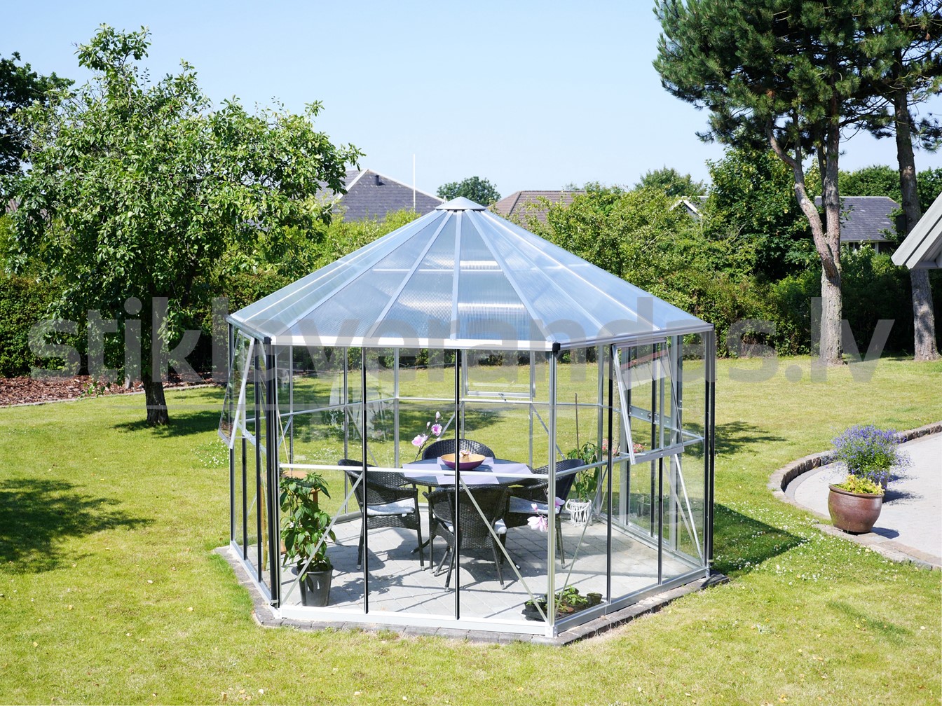 Paviljons Rauna Aluminija Stikla Apals 6
