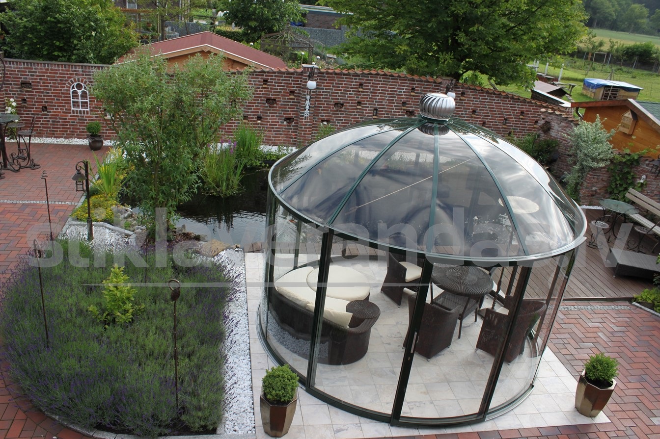 Paviljons Rondo Apals Grozams Stikla Verandas 5