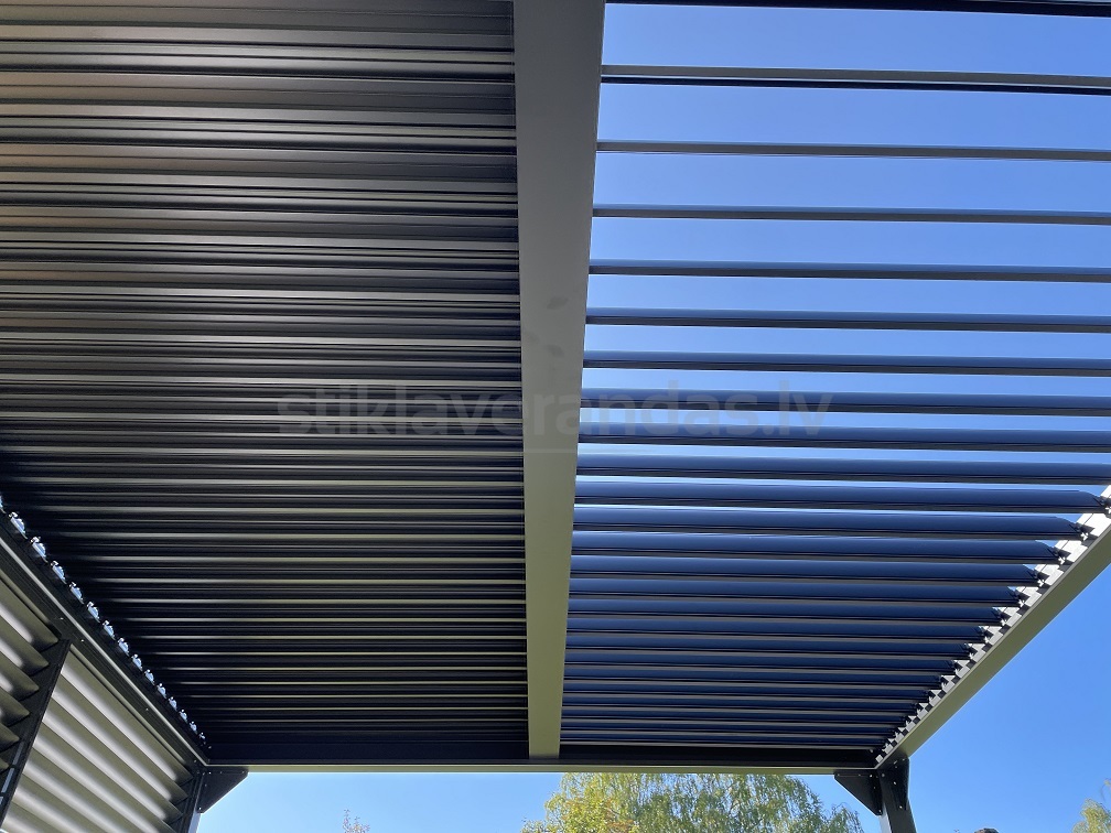 Stikla Veranda Nojume Atverama Pergola