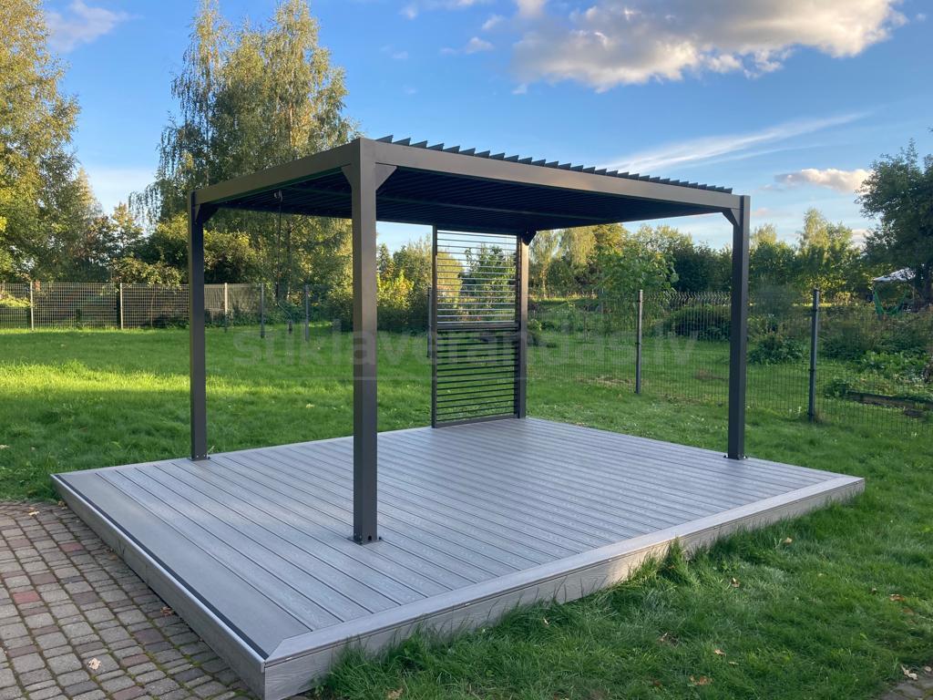 Stikla Veranda Nojume Atverama Pergola