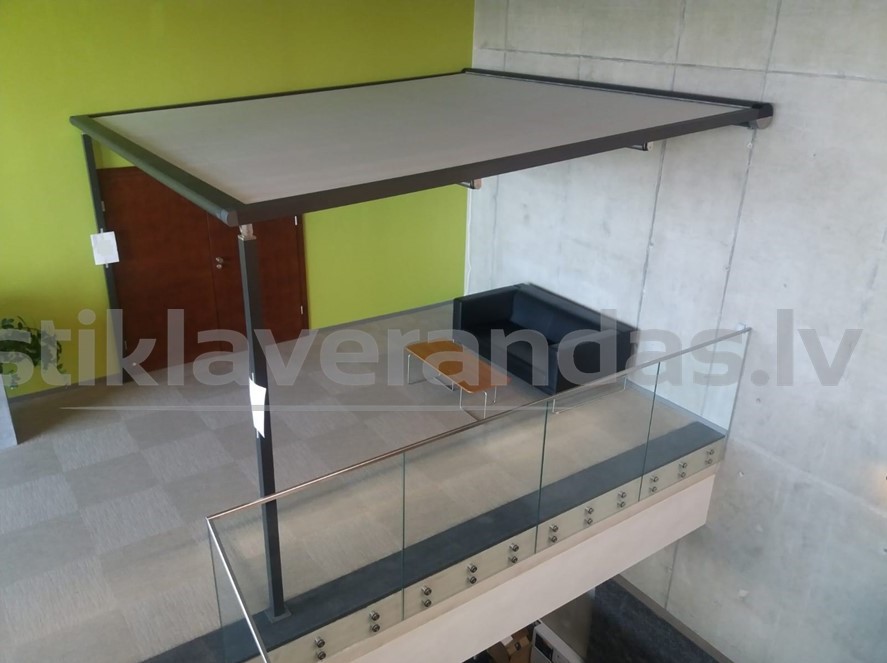Stikla Veranda Nojume Atbidams Auduma Jumts 3