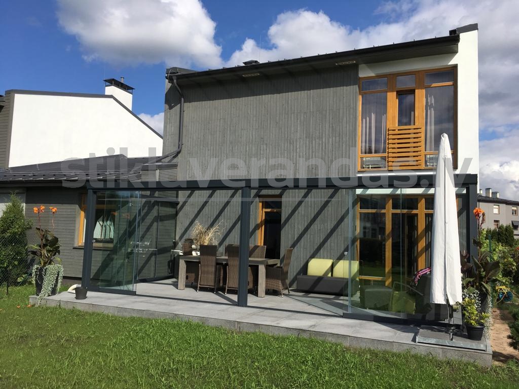 Stikla Verandas Terases Iestiklosana Veranda Trend