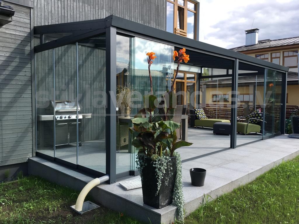 Stikla Verandas Terases Iestiklosana Veranda Trend