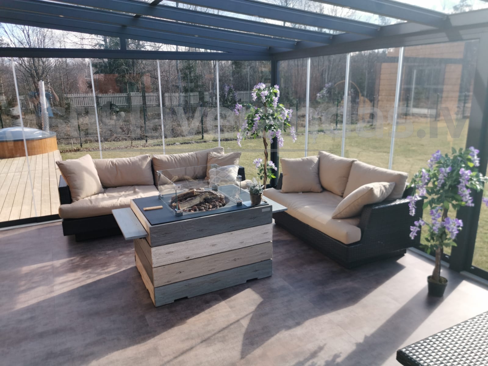 Stikla Verandas Terases Iestiklosana Veranda Trend